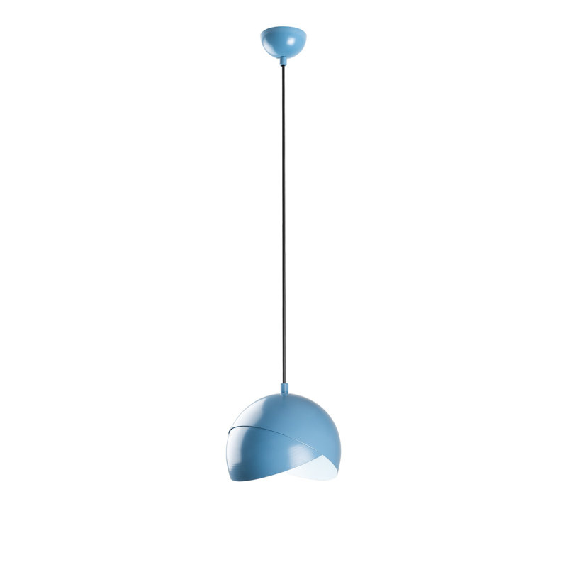 Light Blue Adjustable Chandelier, Metal Body, Ø7.9 x 15.0 cm | Total Height: 8.7 - 44.9 inches | Socket Type: E27 Max 40W | Perfect for Dining Room & Living Spaces, Stylish Design, IP20 Rated, Bulb Not Included