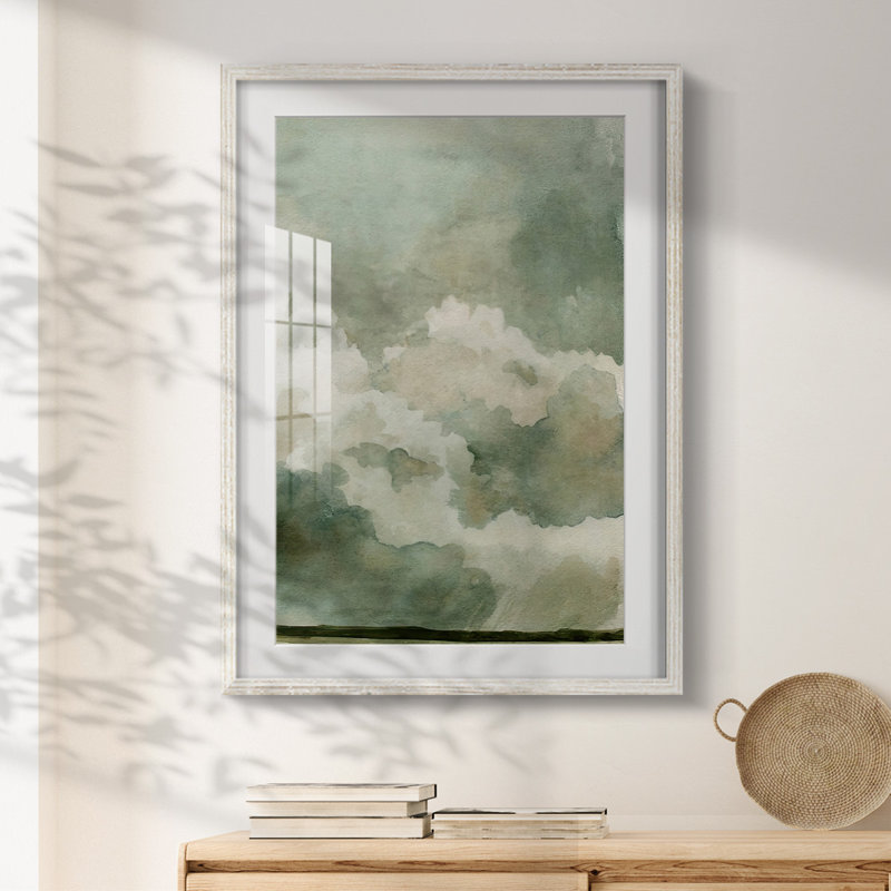 «Coming Rain II», impression encadrée, H 28,5 po x l 20,5 po, Blanc