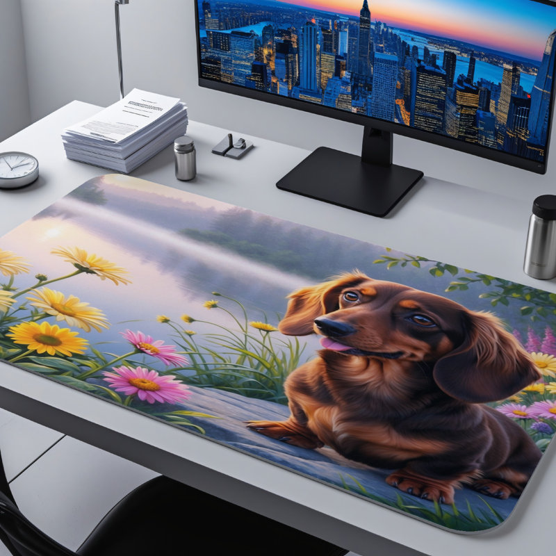 Polyester Desk Pad, 14.4x12.1