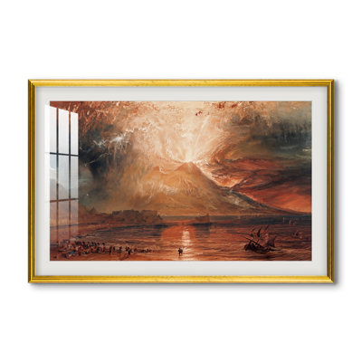 Vésuve en éruption, vers 1817 - J.M.W. Turner - Estampe encadrée sur mesure