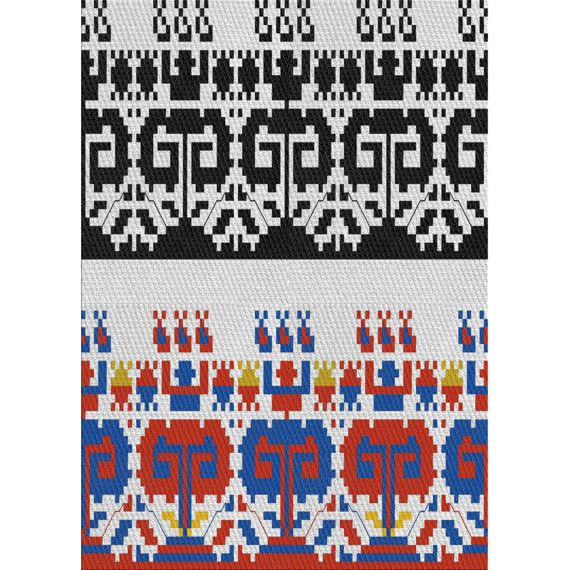 Tapis noir motif/orange/jaune, Rectangle 8 pi x 12 pi
