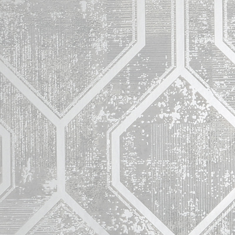 Geometric Metallic Wallpaper Double Roll