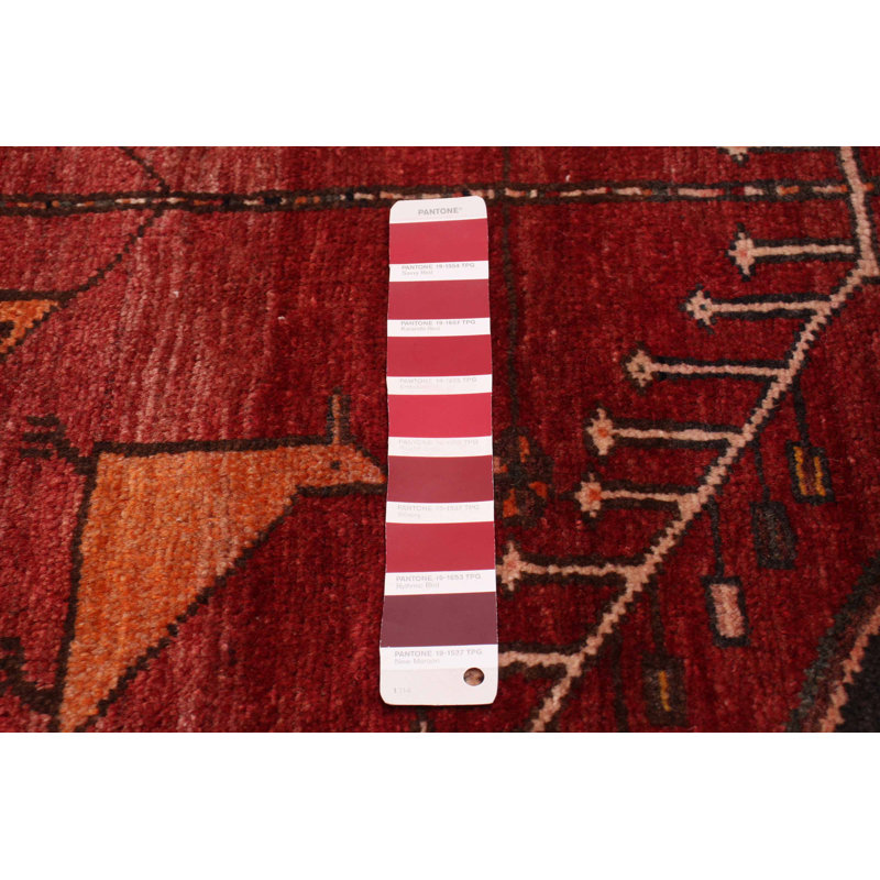 Tapis de couloir unique en laine noué à la main 3 pi 7 po x 9 pi 4 po nouvel âge Jesselee