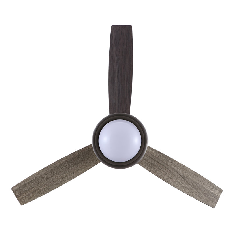 Good Housekeeping's Barnlight 52" Ceiling Fan with 3 Reversible Blades & Remote Control, Black/Gray, Brushed Nickel