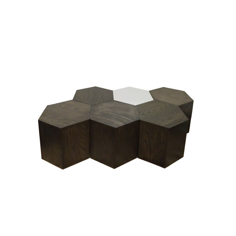 Coffee Table, Brass, 16" H x 20" L x 17.3" W