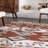 Deonte Geometric Red Area Rug-1678272127