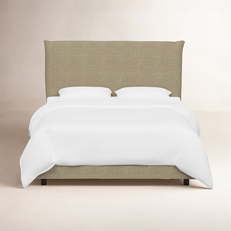 Bessinger Upholstered Standard Bed, Zuma Natural Textured Linen, Queen