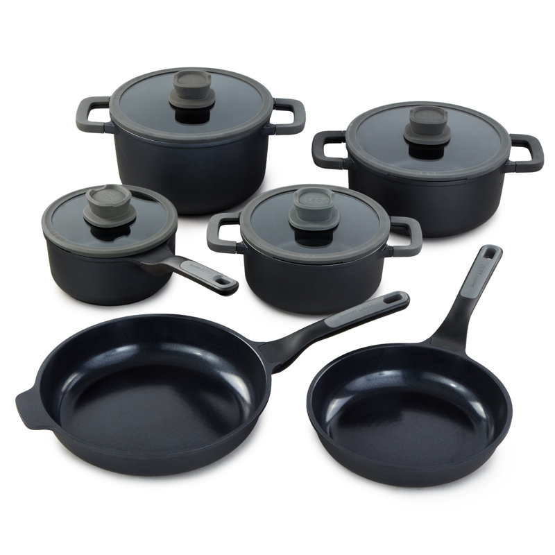 Batterie de cuisine en céramique antiadhésive 10 pièces BergHOFF Leo Stone +