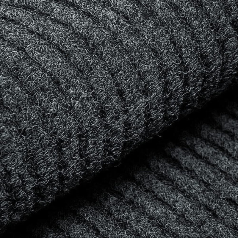 Hullfish Non-Slip Indoor Outdoor Door Mat, Grey, Rectangle 40cm W x 60cm L