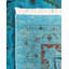 Tapis bleu unique de 10 pi 3 po x 14 pi 3 po Yakina