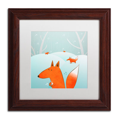 "winter foxes" par carla martell, art encadré