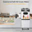 Machine à crème glacée, machine à crème glacée commerciale 110V / 2450W, 3 machines à crème glacée à débit de 5,8 à 7,9 GPH, pré-refroidissement à nettoyage automatique pour les restaurants / bars / collations