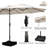 181'' x 106'' Outdoor Double-Sided Rectangular Market Umbrella With Base Patio Umbrella-1188731804