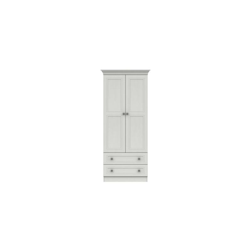 Wisbech 2 Door Manufactured Wood Wardrobe, White