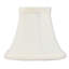 Abat-jour cloche en soie/Chantoung H 5 po Perley (attache) blanc cassé