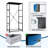 4 Drawer Dresser for Bedroom, Narrow Chest of Drawers, Wooden Top and Study Iron Frame 18"x37.5"-(WxH)
