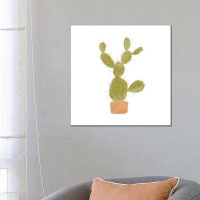 Watercolour Cactus I by Bannarot - Wrapped Canvas Print