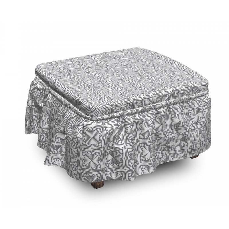 Box Cushion Ottoman Slipcover