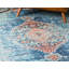 Tapis abstrait turquoise tissé à la machine Dimonetta-23392780
