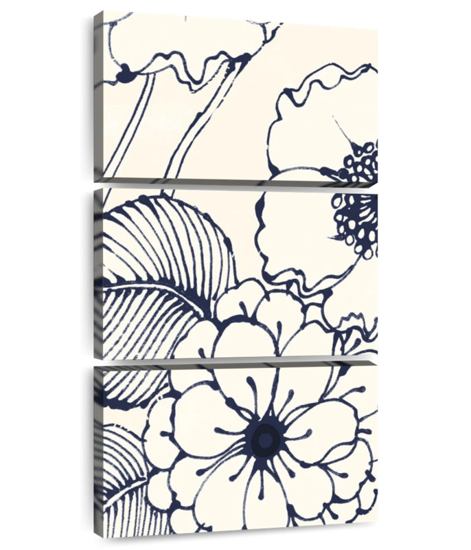 Pen And Ink Flowers II, 27" H x 12" W