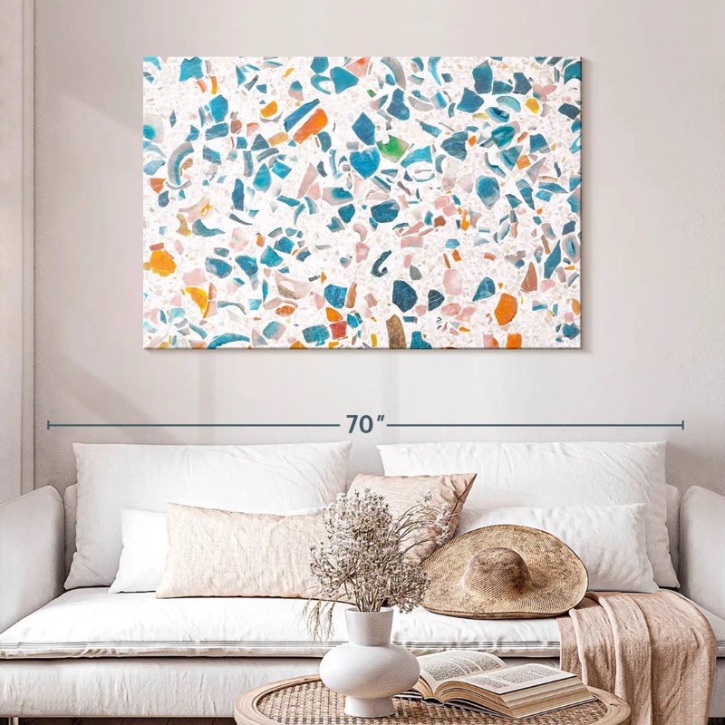 Abstract Terrazzo Floor, 32" H x 48" W