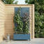 Lit de jardin en métal avec treillis et roues H 6 pi x l 3 pi - bleu-1503515755-1503515744