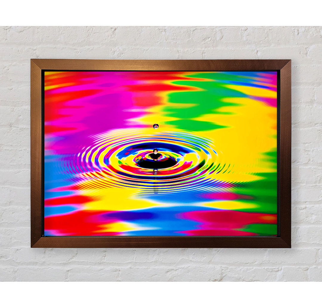 Rainbow Water Ripple - Einzelner Bilderrahmen Kunstdrucke