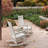 Set of 4 HDPE Rocking Chairs, High-Back Poly Adirondack Rockers, All-Weather Resistant Porch Furniture for Patio, Garden, Deck,White-1042408628