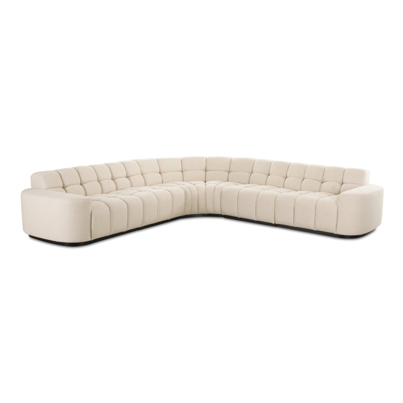 Roman L-Shaped Sectional, Oat Basketweave