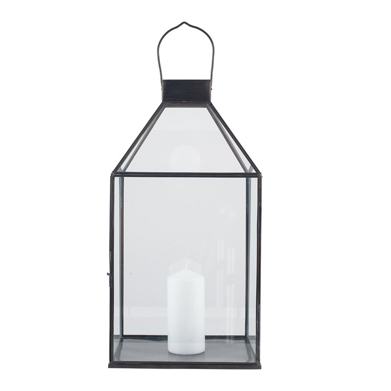 Tabletop Lantern, Matte Silver