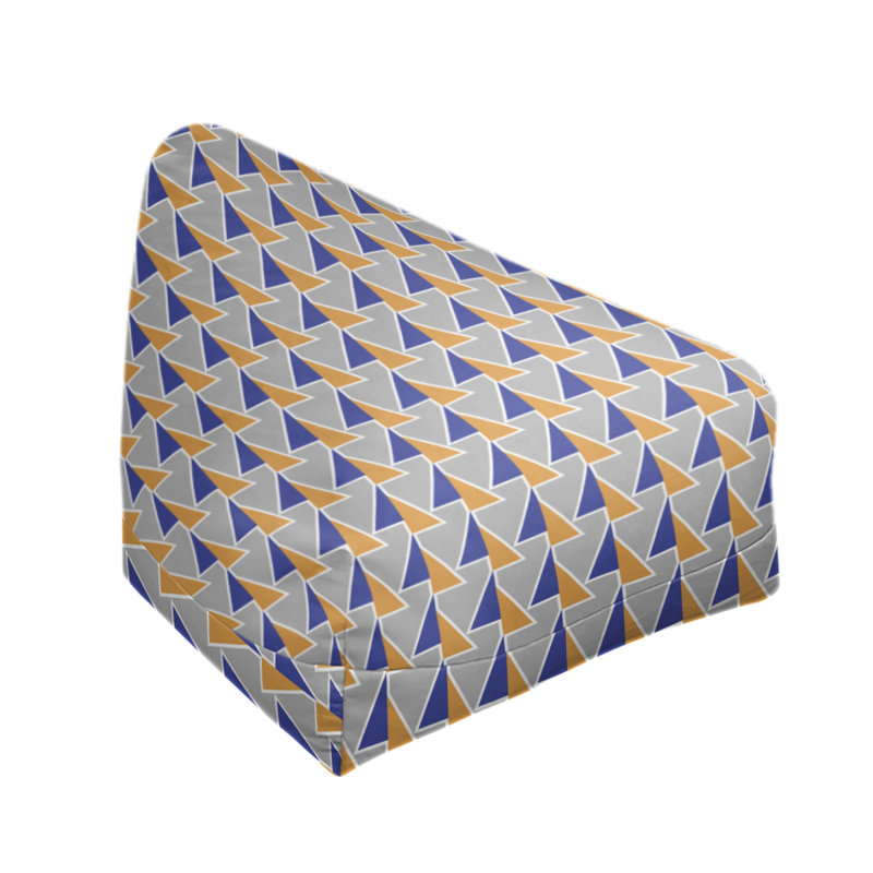 Fauteuil à billes standard &, H 27 po x L 30 po x P 25 po, Bleu / orange, Pas de bourre