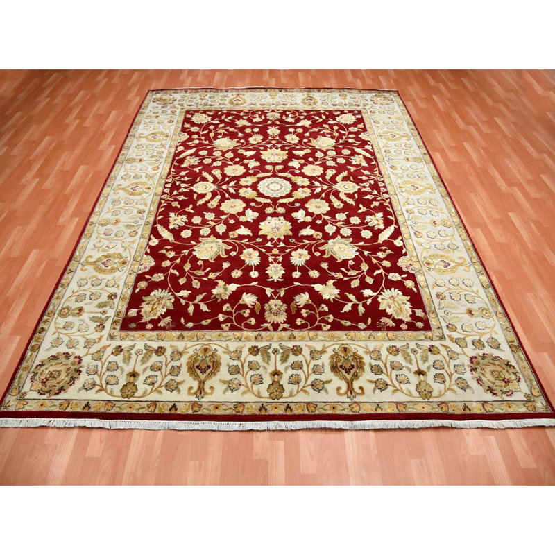 Tapis rouge nouvel âge en soie 9 pi x 12 pi Zer One-of-a-Kind