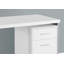 Bureau d'ordinateur moderne de 48 pouces avec installation réversible et tiroirs de rangement pour l'efficacité du bureau à domicile.