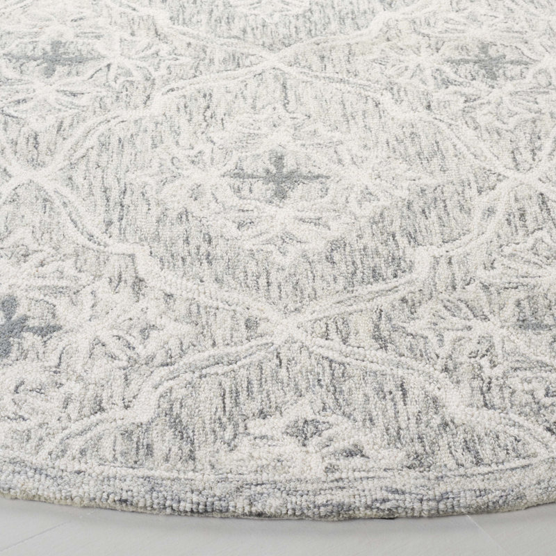 Lauren Ralph Lauren Hand Tufted Wool & Cotton Damask Rug, Round 7'