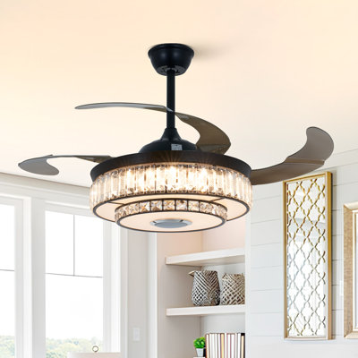 Hamite Colorful remote control ceiling fan with Bluetooth and speaker music