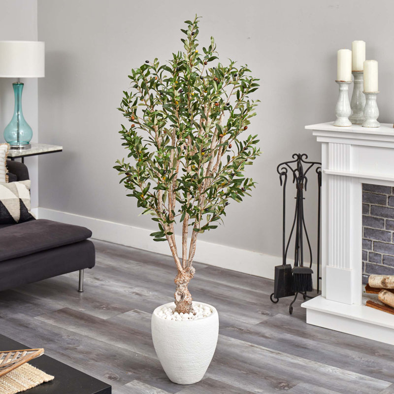 Olive artificielle 48 po en pot
