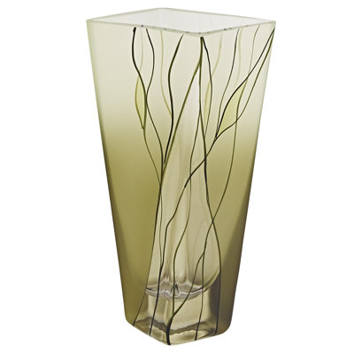 Vase de table en cristal sans plomb 8" green Hawking
