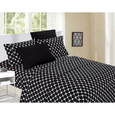 4 Piece Elegant Comfort Microfiber Percale Sheet Set