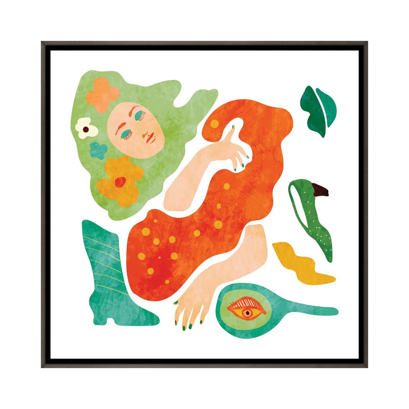 A Avenans Dream par Ana Rut Bré - impression d'art graphique, Aucun mat, H 26 po x l 26 po x P 1,5 po, Toile avec cadre gris