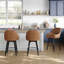 Swivel Upholstered Counter Stool with Metal Frame-2114964301-2114964339