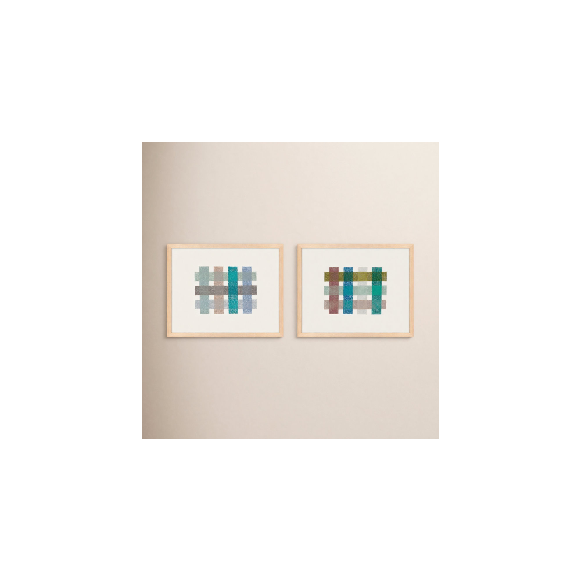Gridlock Horizontal by Beth James, Maple Framed, 24'' H x 60'' W x 1.25'' D