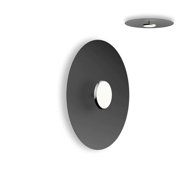 Sky Flush Dome, Black, 24" H x 24" W x 4" D, Polished Aluminum