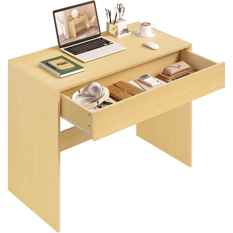 Menandros Writing Desk, Natural Wood