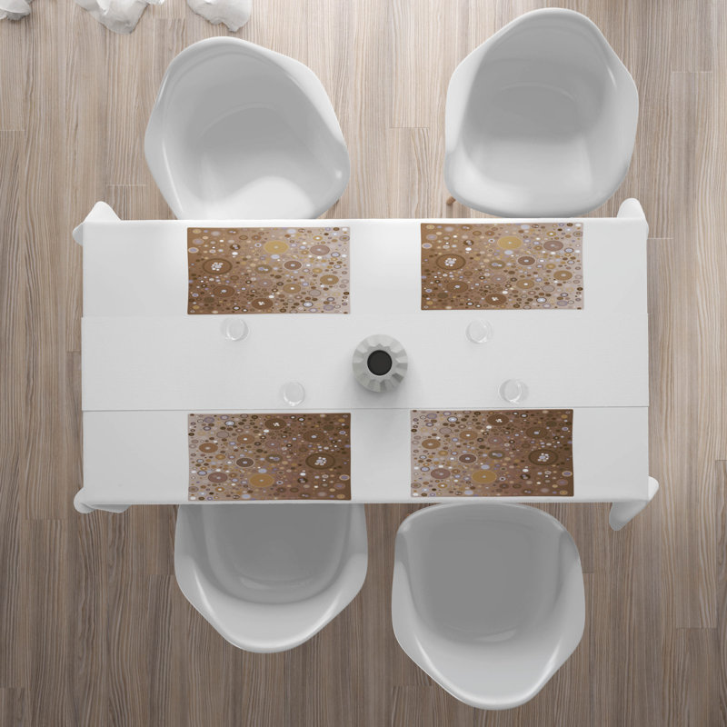 Polyester Polka Dots Rectangle Placemat