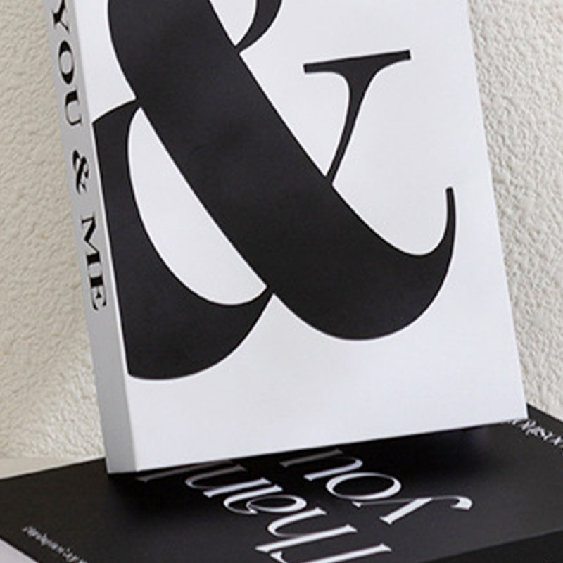 Ensemble de 3 livres décoratifs noirs et blancs
