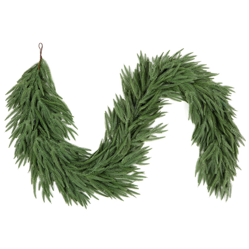 Annelien 180 cm in. Lighted Fresh Faux Artificial Garland, 270 cm L