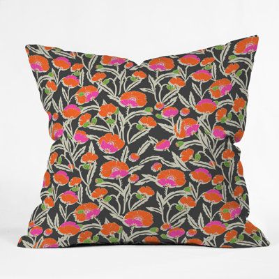 Holli Zollinger Zebrini Floral Throw Pillow