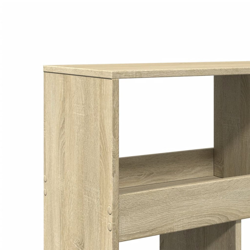 Angelinne 100cm W Bookcase, 125.5cm H x 100cm W x 33cm D, Sonoma Oak