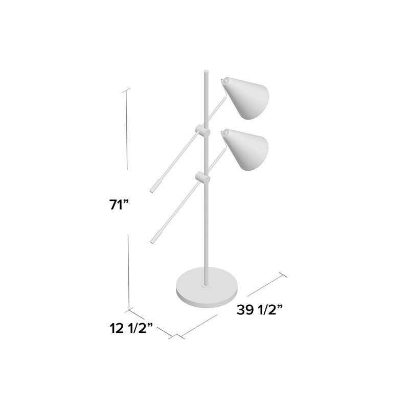 Myrie 71'' Task Floor Lamp, Black