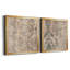 «Faded Textile I», ensemble de 2 reproductions d'art sur toiles encadrées-1781813199-1781813232-1791886029